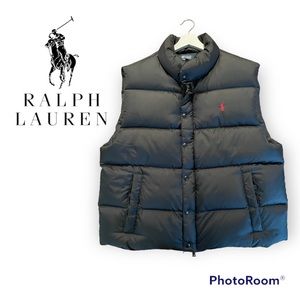 Polo Ralph Lauren mens black puffer vest Sz. XL
